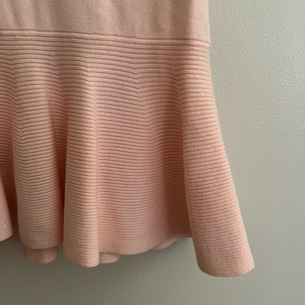 7th Avenue Design Studio by New York & Company Pink Peplum Sweater Size M - Picture 3 of 5